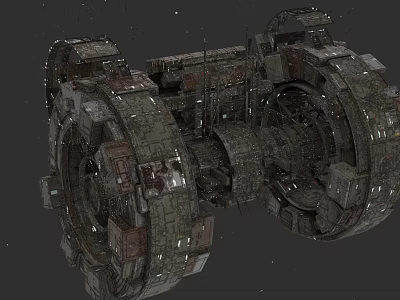 Futuristic Sci Fi Weapon Featuring Large Circular Mechanical Structure With Metallic Texture And Complex Details 3d model