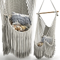 Natural wind hanging chair 3d model