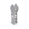 Modern Tree Shaped Bookshelf With Cloud Decorations Leaf Design And Multiple Shelves