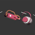 Cute Pink Strawberry Juice Box With Straw And Milk Bottle Star Decorations