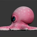 Cute Pink Octopus Stuffed Toy with Big Eyes Shiny Surface and Soft Tentacles