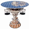 Modern Spiral Tower With Solar Panel Roof And Multiple Observation Platforms 3d model