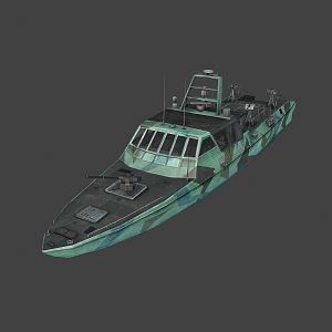 Modern Speedboat Liberty Patrol Boat 3d model