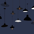 Industrial wind chandelier 3d model