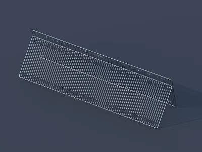 3D Rendering of Metal Grid Pattern Fence with Durable Security Structure Design 3d model