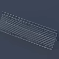 3D Rendering of Metal Grid Pattern Fence with Durable Security Structure Design