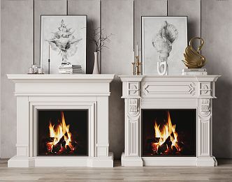 Jane Ou Fireplace Combo 3d model