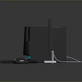 Gaming Desktop PC Setup With LED Monitor RGB Keyboard And Large Mouse Pad