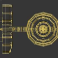Industrial Wall Lamp With Black Metal Frame Glass Shade And Exposed Bulb On Wooden Plank