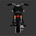 Black Classic Motorcycle With Single Seat And Shiny Chrome Engine Details 3d model