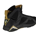 Black and Gold High Top Sneakers with Contrast Accent and Sporty Design