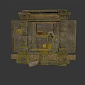 Intricate Artistic Stone Sculpture Carving Design With Decorative Miniature Structure Details
