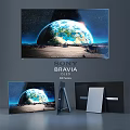 Sleek Modern Black Computer Monitor With Gray Stand And Panel Design