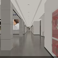 Modern Social Governance Service Hall with Bright Interior and Large Screen