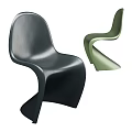 Brown Green and Black Leisure Chairs with Modern Minimalist Design Clean Lines Sleek Surface