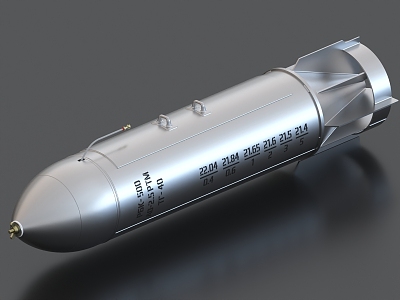 Cluster Bomb Ground Blast Bomb Aerial Bomb Nuclear Bomb Atomic Bomb 3d model