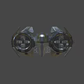 Advanced Futuristic Black Fighter Jet Featuring Orange Accents And Sleek Aerodynamic Structure
