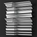 Stacked Silver Architectural Moldings With Different Decorative Profiles And Shapes