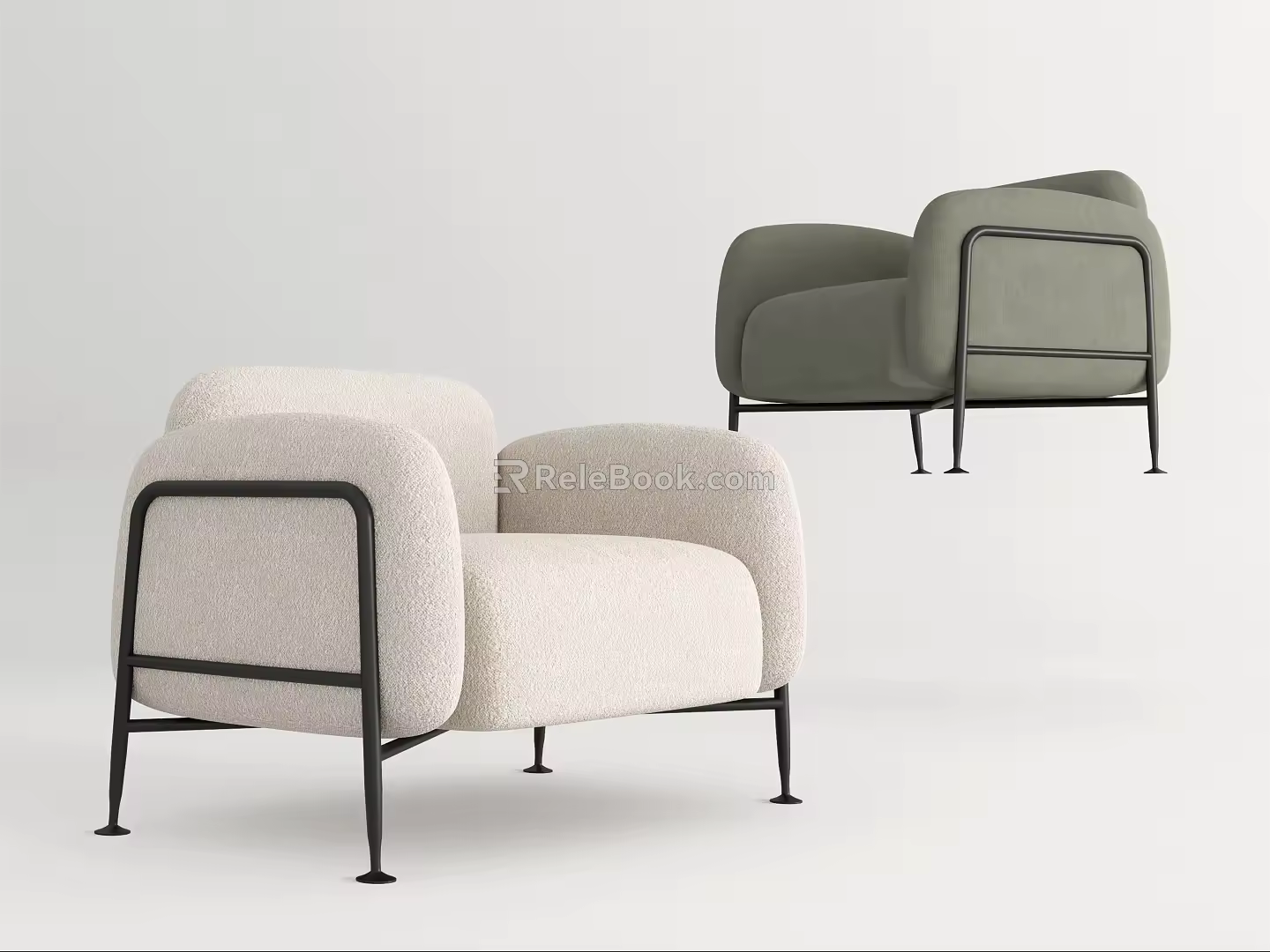 Modern single sofa 3d model