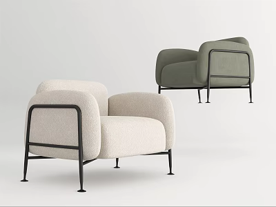 Modern single sofa 3d model