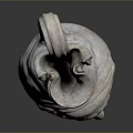 Detailed Classical Stone Sculpture With Human Head Design And Vase Shape Handle