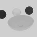 Modern White Oval Ceramic Washbasin With Smooth Glossy Surface Design