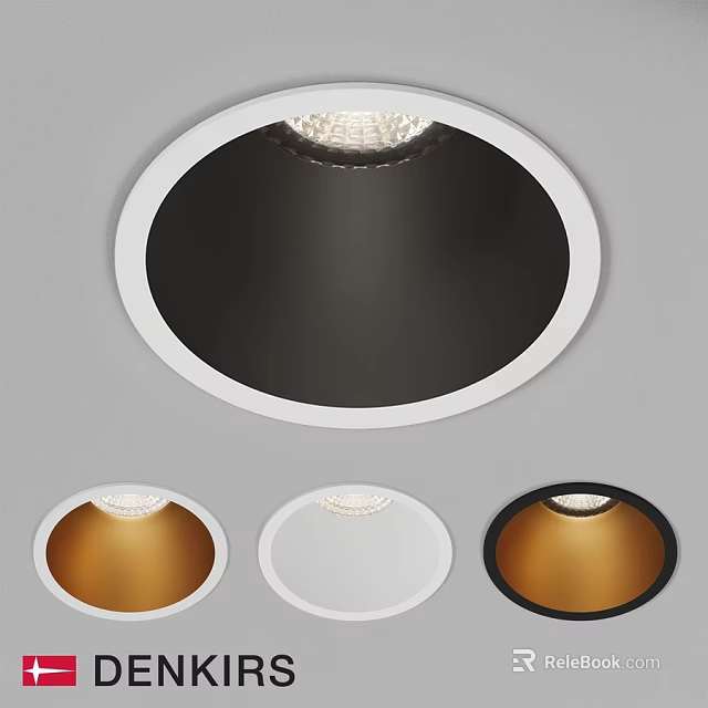 Modern Ceiling Downlights with Round Frame in Gold White Black Colors for Home Interior 3d model 