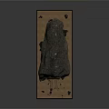 3D Cave Entrance Model With Railway Tracks And Rocks On Base Platform