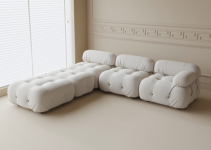 Modern multi-person corner sofa 3d model