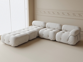 Modern multi-person corner sofa 3d model