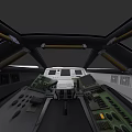 Advanced Aircraft Cockpit Interior Featuring Control Panels Dashboard And Instrumentation 3d model