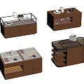Wooden Jewelry Cabinet Featuring Glass Door Drawers And Transparent Sections For Storing Accessories