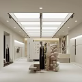Modern Clothing Store Interior With Glass Windows Mannequins And Fashion Displays