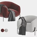 GUBI single sofa lazy sofa 3d model