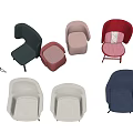 Office Chairs In Various Colors With Multiple Styles And Diverse Designs 3d model
