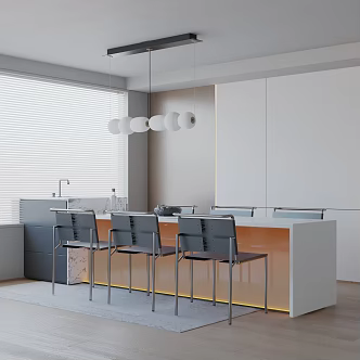 Modern dining table 3d model