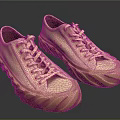 Beige Casual Canvas Shoes With Wavy Rubber Sole And Matching Laces