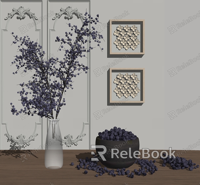 Modern vase ornaments model