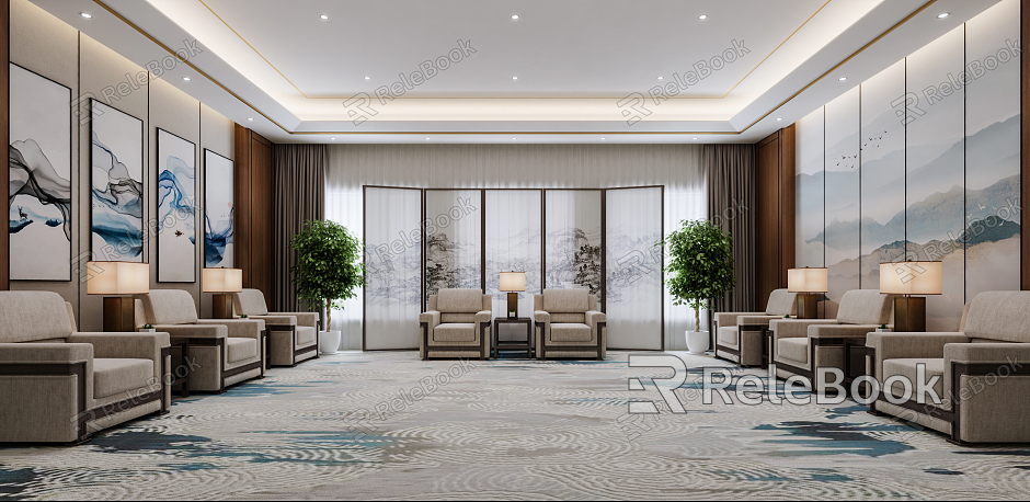 New Chinese Reception Room model