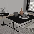 Mother and child coffee table side table furnishings floral 3d model