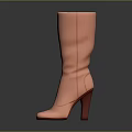 Stylish Pink Knee High Boots With Smooth Design For Everyday Lifestyle Use