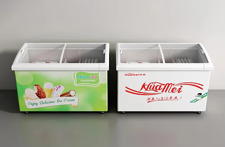 Freezer Commercial Refrigerator Ice Cream Cabinet Freezer 3d model