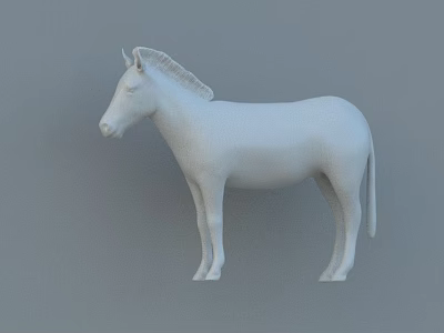 White Reptile 3D Model With Smooth Surface On Gray Background 3d model
