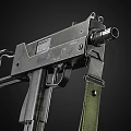 Modern submachine gun MAC10 tactical assault semi-automatic 3d model