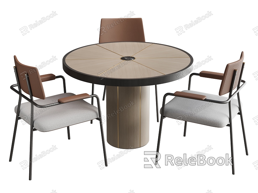 Casual table and chair combination model