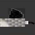 Minecraft Style Pixelated Owl With Spread Wings White And Gray On Black Background