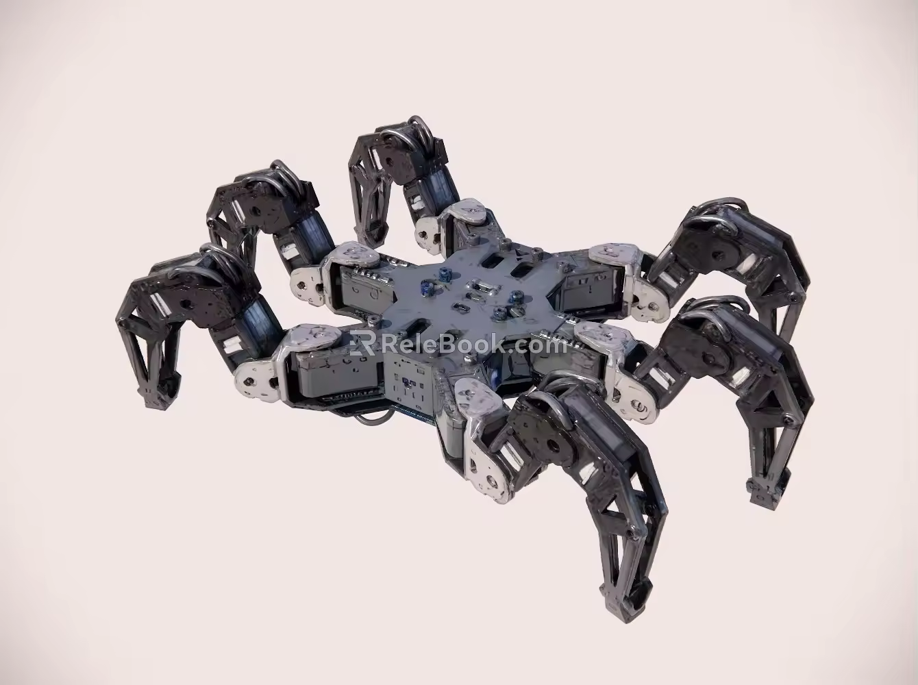 Six-claw robot micro robot spider robot 3d model