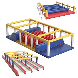 Modern training equipment Large obstacle course 3d model