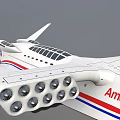 American Space Shuttle Model Featuring White Body Red Blue Stripes Windows Wings And Engine Details