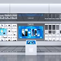 Modern Corporate Exhibition Hall With Product Showcases Digital Displays And Spacious Layout